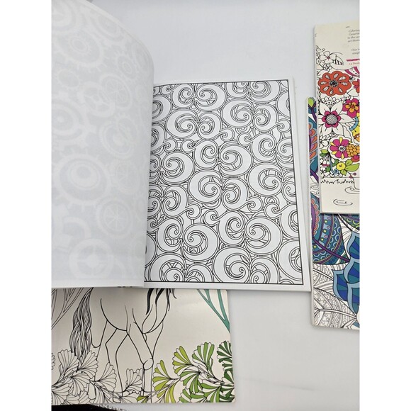 Adult Coloring Books Lot 4 Boho Geometric Woodland Winged Creatures Unused - Picture 4 of 6